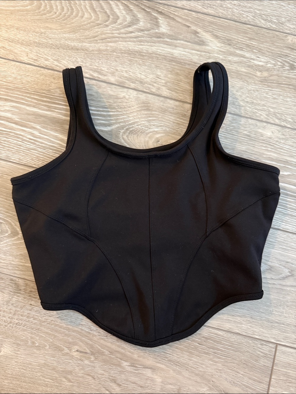 The Giving Movement Black Corset Tank/Bra, Sz M